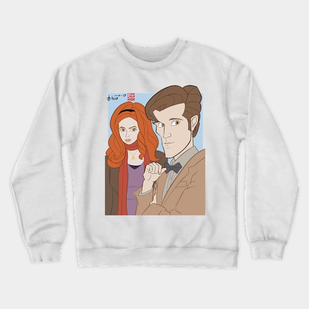 The Doctor and Amy Crewneck Sweatshirt by howardshum